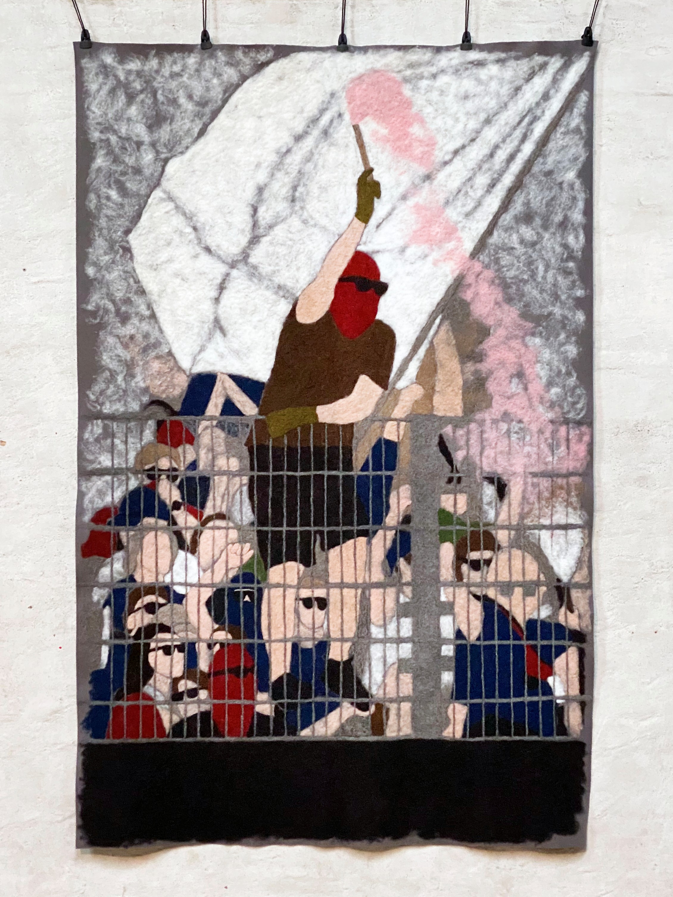 Katja Windau, Ultralieb, 2023, Gefilzte
Schafwolle, Polyesterfilz, 275 x 180 cm
Foto: Katja Windau