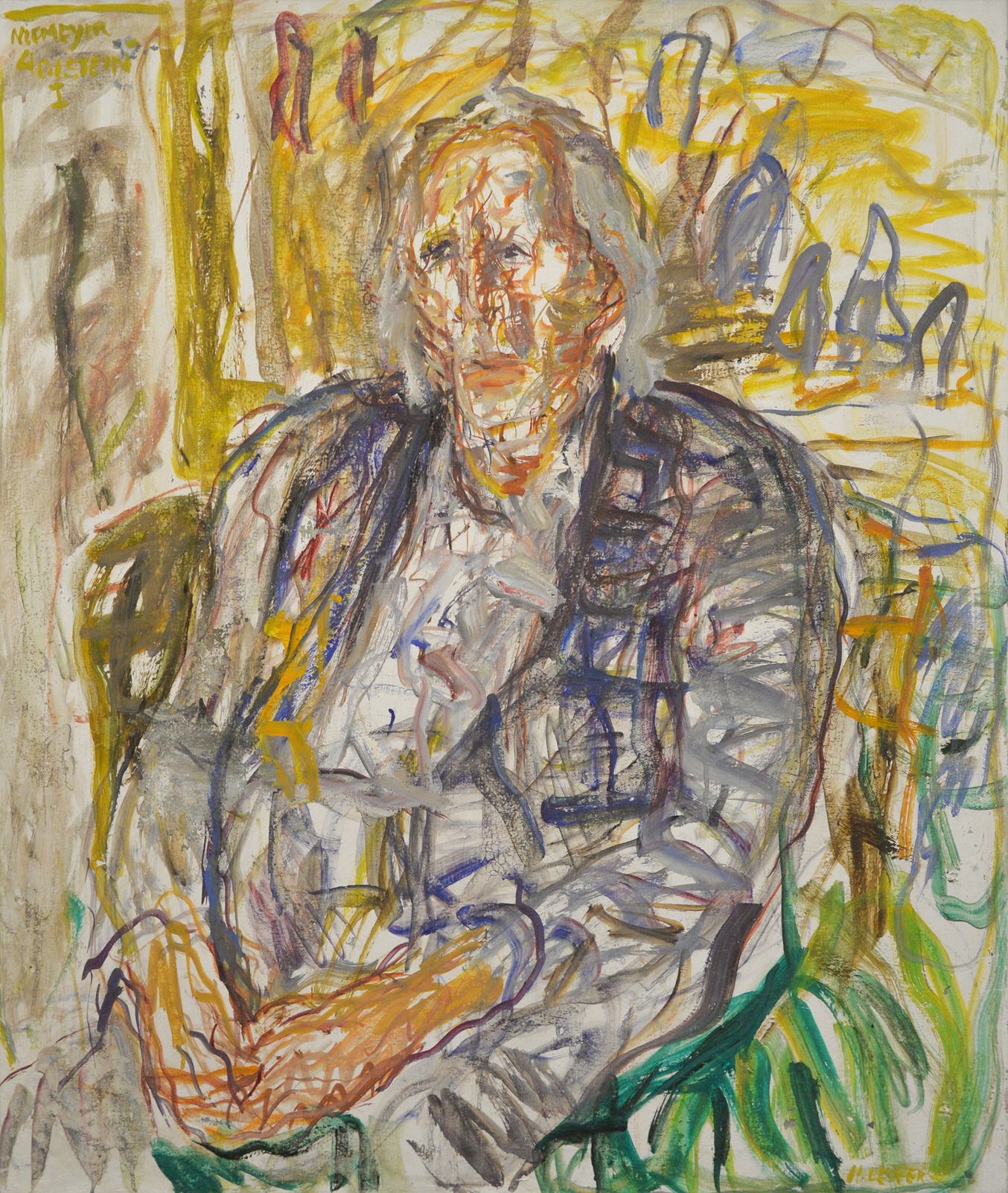 Horst Leifer
(1939 in Bolkenhain, heute Polen–2002 in Sanz)
Bildnis Otto Niemeyer-Holstein, 1976 Tempera auf Leinwand
95 × 80 cm
Sammlung Kunsthalle Rostock Erworben von der Kunsthandlung Kühl, Dresden, 1985
Foto: Kunsthalle Rostock