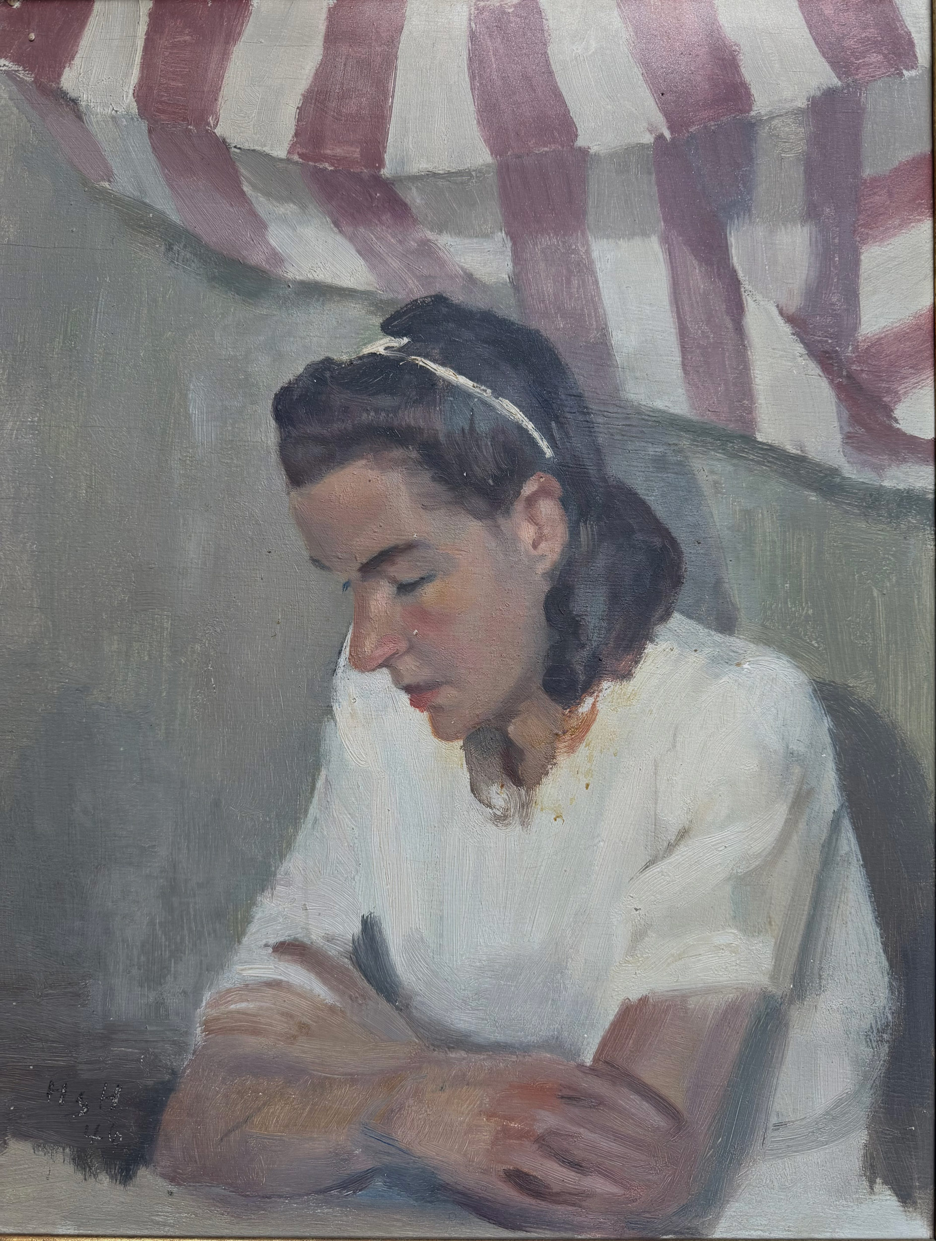 Hedwig Holtz-Sommer
Ohne Titel (Porträt der Nichte), 1946
Öl auf Leinwand
70 x 60 cm (mit Rahmen)
Privatbesitz
© Wolfram Vormelker